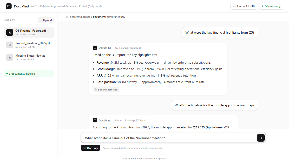 Local AI Document Q&A screenshot 1