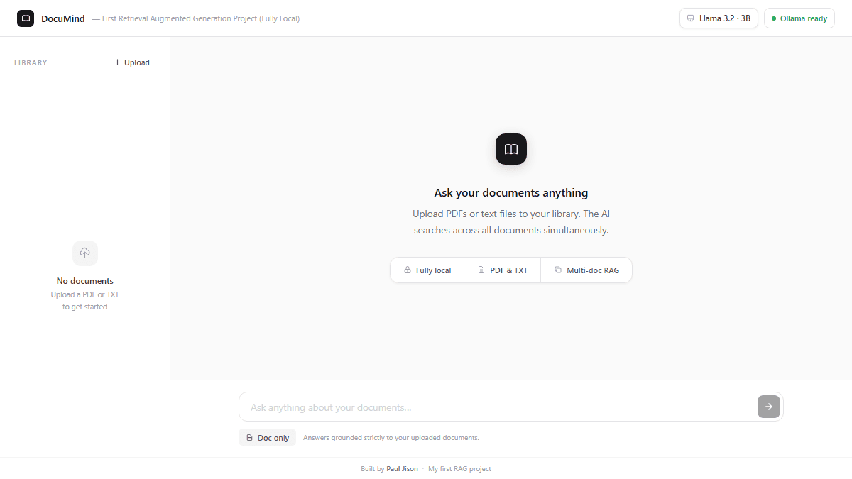 Local AI Document Q&A screenshot 2